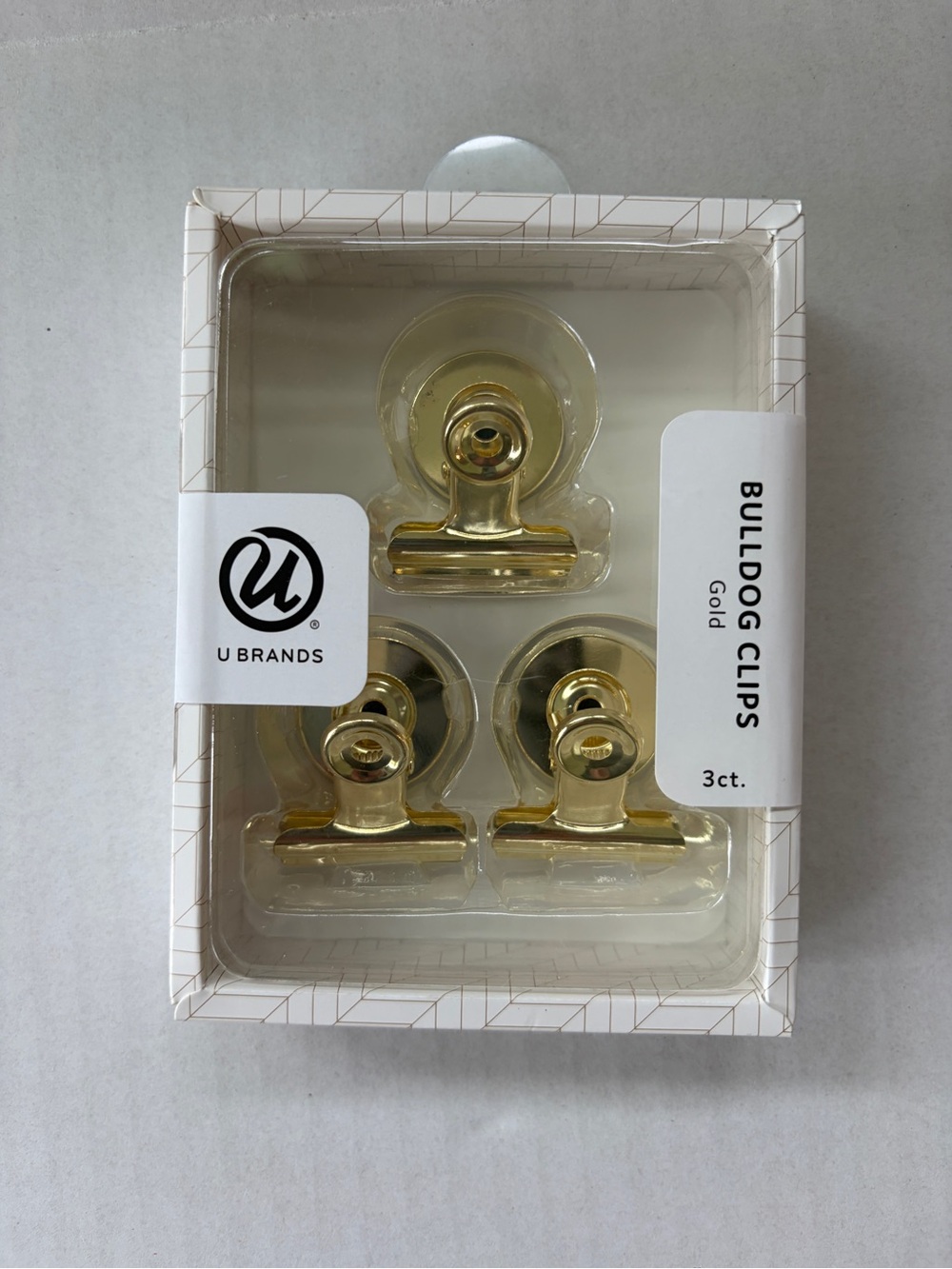 U Brands Bulldog Clips in Gold - 3 Pack